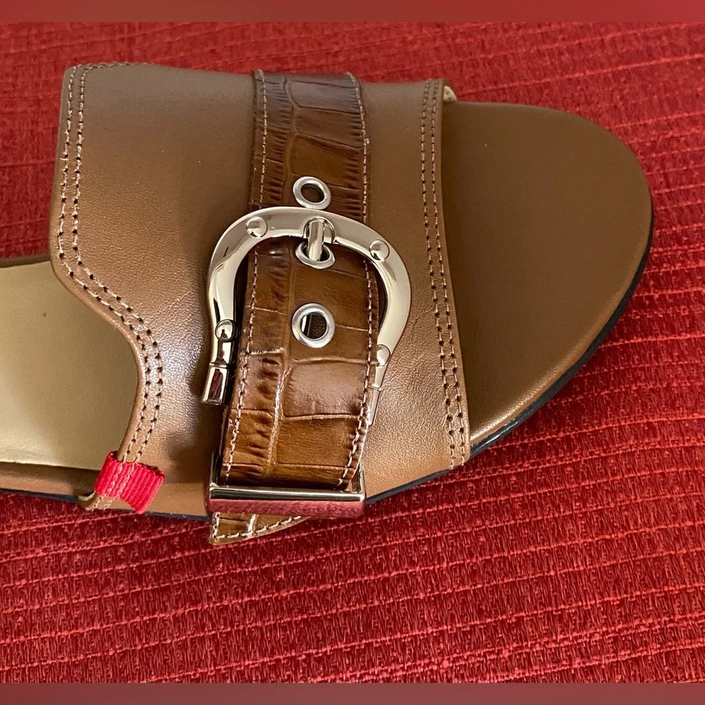 NWT..WOMENS MARC JOSEPH LEATHER SLIDE SANDALS - Picture 6 of 13